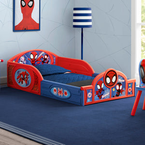 Marvel Spidey and His Amazing Friends 4-Piece Toddler Room-in-a-Box Set – Includes Sleep and Play Toddler Bed, Table, 1 Chair and Toy Box 12