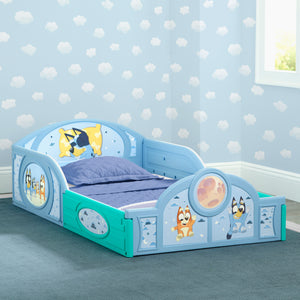 Bluey Sleep and Play Toddler Bed with Built-In Guardrails 5