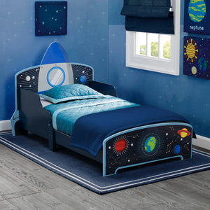 Space Adventures Rocket Ship Wood Toddler Bed 9