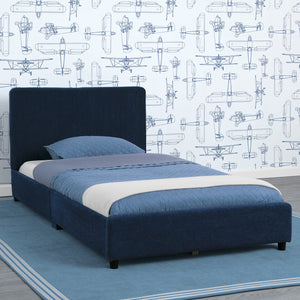 Upholstered Twin Bed with Headboard 6