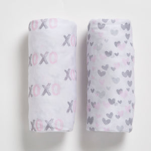 Hearts N Kisses Fitted Crib Sheets - 2 Pack 3