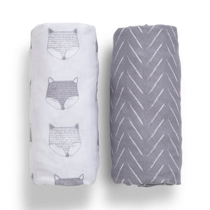 Indie Fox Fitted Crib Sheets - 2 Pack 6