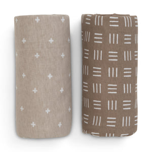 Neutral Boho Fitted Crib Sheets - 2 Pack 17