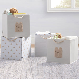 babyGap 4-Pack Brannan Bear Fabric Storage Bins with Handles 7