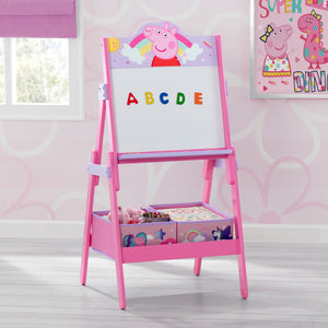 Peppa Pig Wooden Activity Easel with Storage 24