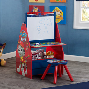 PAW Patrol Deluxe Kids Art Table - Easel, Desk, Stool, Toy Organizer 23