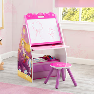 Princess Activity Center - Easel Desk with Stool & Toy Organizer 7