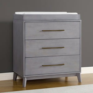 Spencer 3 Drawer Dresser with Changing Top and Interlocking Drawers 5