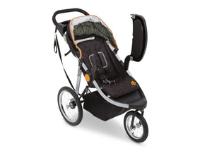 Delta Children J is for Jeep Brand Trek Orange (835) Cross Country All Terrain Jogging Stroller Right Side View d2d 3