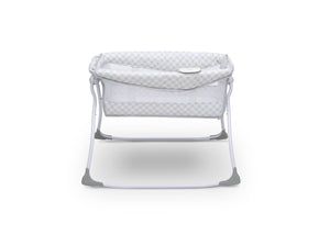 Delta Children Grey Infinity (434) Newborn Soothing Sleeper Bassinet, Side Silo View 3