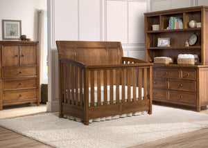 Simmons Kids Antique Chestnut (2100) Kingsley Crib 'N' More, room view b0b 1