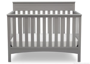 Delta Children Grey (026) Fabio 4-in-1 Crib Front View, Crib Conversion c2c 10