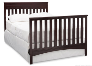 Delta Children Dark Chocolate (207) Fabio 4-in-1 Crib Side View, Full-Size Conversion d6d 25