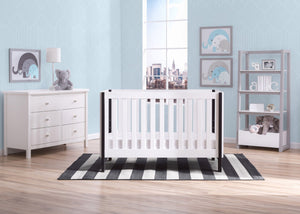 Delta Children Bianca with Ebony (149) Bellevue 3-in-1 Crib, Room Shot a1a 8