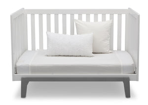 Delta Children Bianca White with Grey (166) Aster 3-in-1 Crib, Daybed Conversion  15