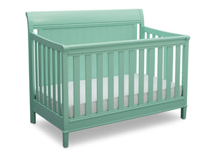 Delta Children Aqua (347) New Haven 4-in-1 Crib, Angled View, e3e 23