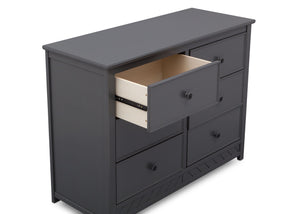 Delta Children Charcoal (029) Bennington Elite 6 Drawer Dresser Detail View b4b 5