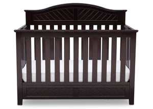 Delta Children Dark Espresso (958) Bennington Elite Curved 4-in-1 Crib Front View b2b 9