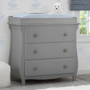 Delta Children Grey (026) Lancaster 3 Drawer Dresser with Changing Top (552030) 15