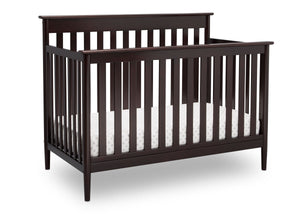 Delta Children Dark Chocolate (207) Greyson Signature 4-in-1 Crib, angled view, c3c 17