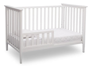 Delta Children Bianca White (130) Greyson 3-in-1 Crib, Angled Conversion to Toddler Bed, a3a 10