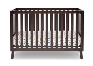 Delta Children Dark Chocolate (207) Manhattan 3-in-1 Crib, front view, b1b 8