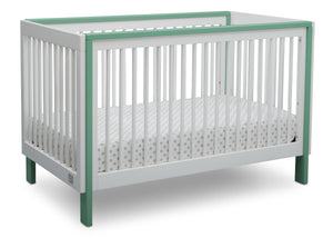 Serta Fremont 3-in-1 Convertible Crib Bianca with Aqua (134) Angle a2a 4