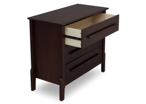 Serta Mid-Century Classic 3 Drawer Dresser Walnut Espresso (1324) Detail c3c 11