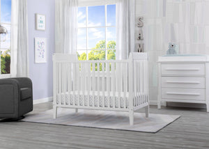 Serta Mid-Century Modern Classic 5-in-1 Convertible Crib Bianca (130) Room b1b 1