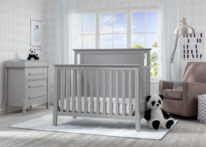 Serta Mid-Century Modern Lifestyle 4-in-1 Crib Grey (026) Room View a1a 7