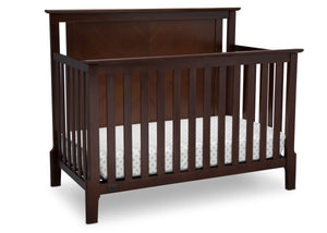 Serta Mid-Century Modern Lifestyle 4-in-1 Crib Walnut Espresso (1324) Angle c2c 1