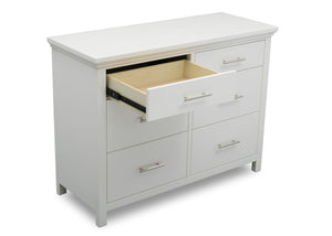 Delta Children Bianca White (130) Avery 6 Drawer Dresser (708060), Detail, b4b 7