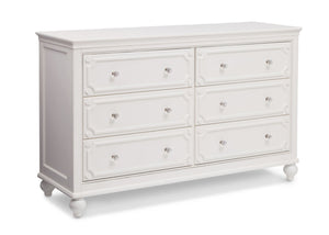 Delta Children White Ambiance (108) Princess Magical Dreams Dresser Side View  7