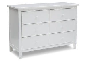 Delta Children White (100) Haven 6 Drawer Dresser, Right Silo View 5