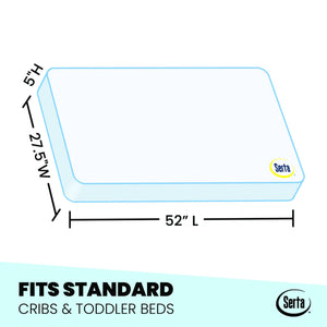 Serta Perfect Embrace Crib and Toddler Mattress, Dimensions View 5