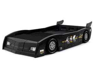 Delta Children Black (001) Grand Prix Race Car Toddler-to-Twin Bed, Twin Left View 6