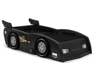 Delta Children Black (001) Grand Prix Race Car Toddler-to-Twin Bed, Toddler Right Silo View 8