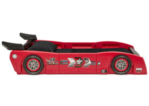 Delta Children Red & Black (620) Grand Prix Race Car Toddler-to-Twin Bed, Twin Side Silo View 23