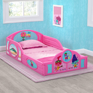 Delta Children Trolls World Tour (1177) Plastic Sleep and Play Toddler Bed 4