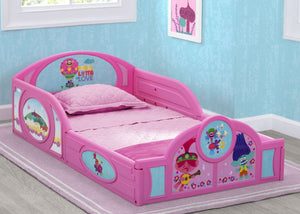 Delta Children Trolls World Tour (1177) Plastic Sleep and Play Toddler Bed 0