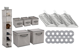 Delta Children Cool Grey (063) 48 Piece Nursery Storage Set, Silo b2b 0