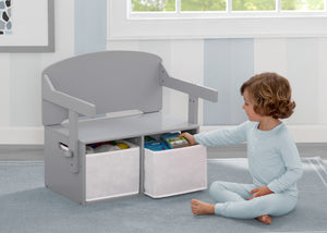 Delta Children Grey (026) MySize Activity Bench, Model View 2 9