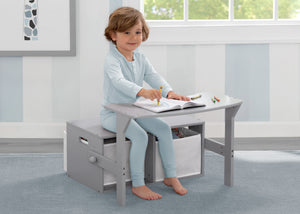 Delta Children Grey (026) MySize Activity Bench, Model View 1 1