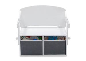 Delta Children Bianca White (130) MySize Activity Bench, Front Bench Silo View 5