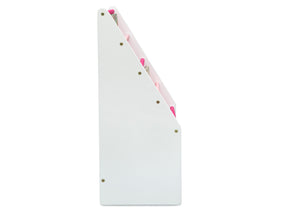 Delta Children White/Pink (130) Sling Book Rack Bookshelf for Kids, Side Silo View Bianca White (130) 7