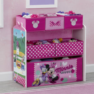 Delta Children Minnie Mouse (1063) Design and Store 6 Bin Toy Organizer, Hangtag View 15