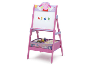 Delta Children Peppa Pig (1171) Wooden Activity Easel with Storage, Left Silo View 4