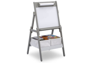 Delta Children Grey (026) Classic Kids Whiteboard/Dry Erase Easel with Paper Roll and Storage Right Silo View 3