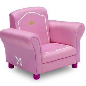 Delta Children Love Girl (1187) Princess Crown Kids Upholstered Chair, Right Silo View 6