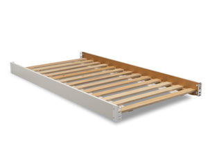 Delta Children Bianca White (130) Twin Size Wood Bed Rails (W0090), Right Silo View 1